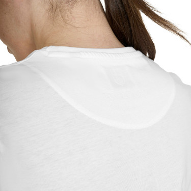 T-shirt feminina Elegant em algodão Branco