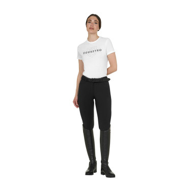 T-shirt feminina Elegant em algodão Branco