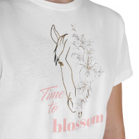 T-shirt infantil Time to Blossom em algodão Branco