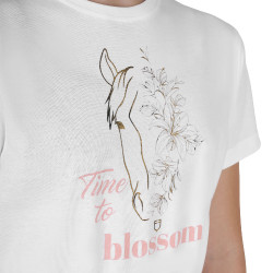 T-shirt infantil Time to Blossom em algodão Branco