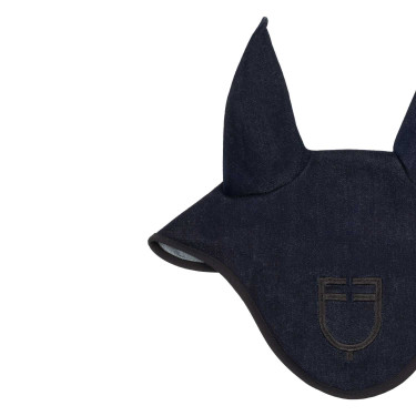 Touca em tecido técnico efeito denim com logótipo Denim azul