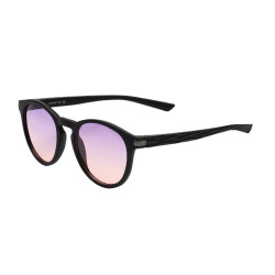 Óculos de sol esportivos polarizados modelo Heulwen Preto fosco / degradê roxo‑rosa