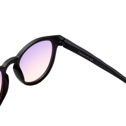 Óculos de sol esportivos polarizados modelo Heulwen Preto fosco / degradê roxo‑rosa