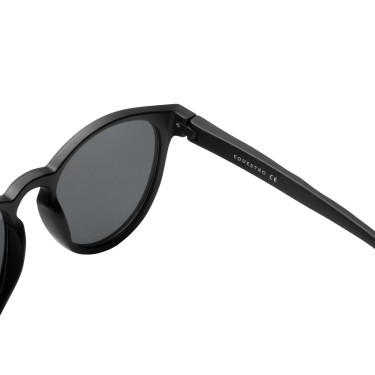 Óculos de sol esportivos polarizados modelo Heulwen Preto mate / prata revo
