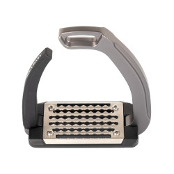 Estribo Rel-X Easy braço modelado Titânio Cinzento