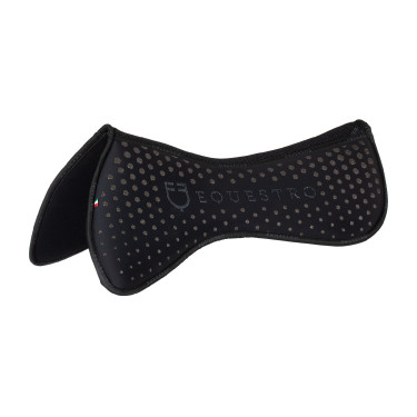 Aba de compensação em memory foam com grip com glitter e logótipo em silicone Preto / prata Aba de compensação em memory foam com grip com glitter e logótipo em silicone Preto / prata