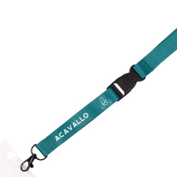 Porta-crachá com cordão logotipo Acavallo Verde