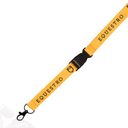 Porta-crachá com cordão logo Equestro Amarelo