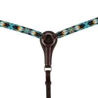 Pechera ocidental em óleo com contas Navajo SKY Castanho escuro