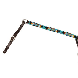 Pechera ocidental em óleo com contas Navajo SKY Castanho escuro