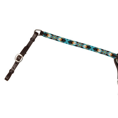 Pechera ocidental em óleo com contas Navajo SKY Castanho escuro