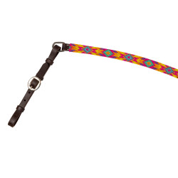 Peitoral Western com contas multicoloridas Castanho escuro