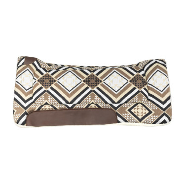 Sela ocidental Dakota com enchimento em lã ecológica Cinza / castanho / dourado