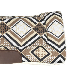 Sela ocidental Dakota com enchimento em lã ecológica Cinza / castanho / dourado