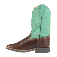 Botas western Monterey para crianças Castanho escuro / verde