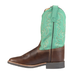 Botas western Monterey para crianças Castanho escuro / verde