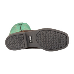 Botas western Monterey para crianças Castanho escuro / verde