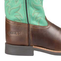 Botas western Monterey para crianças Castanho escuro / verde