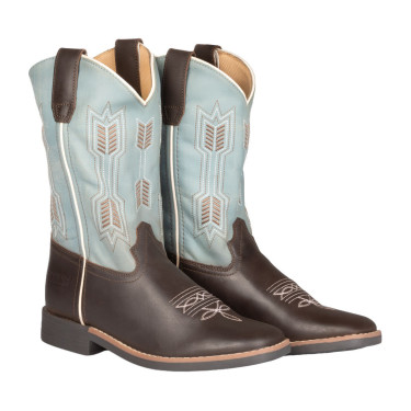 Botas Arrow Western para crianças Castanho / azul céu