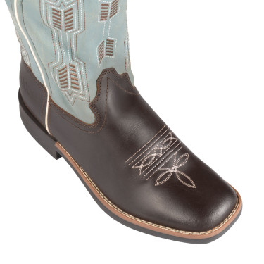 Botas Arrow Western para crianças Castanho / azul céu