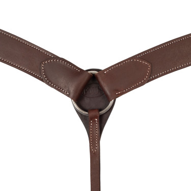 Peitoral western de couro Envernizado Castanho