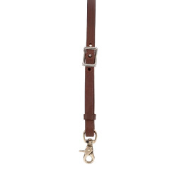 Peitoral western de couro Envernizado Castanho