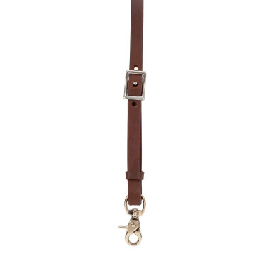 Peitoral western de couro Envernizado Castanho