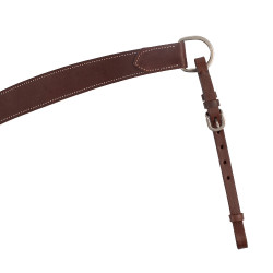Peitoral western de couro Envernizado Castanho