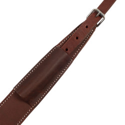 Peitoral western de couro Envernizado Castanho