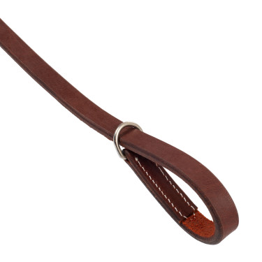 Peitoral western de couro Envernizado Castanho