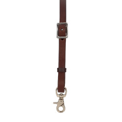 Peitoral western de couro Envernizado Castanho