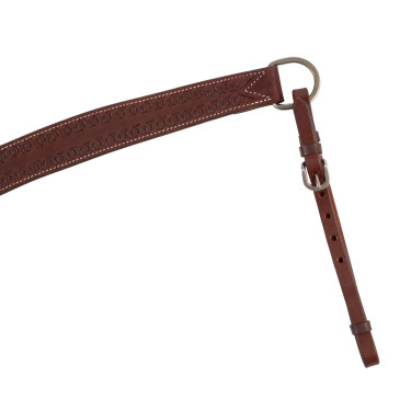 Peitoral western de couro Envernizado Castanho