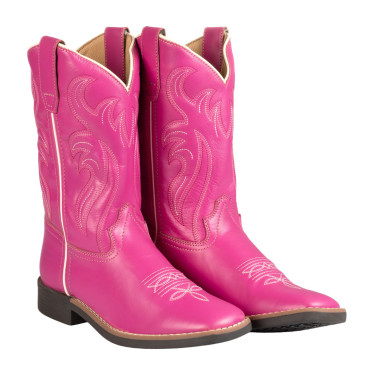 Botas western de rancho para menina Rosa