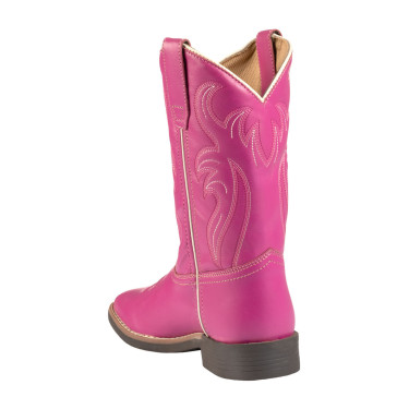 Botas western de rancho para menina Rosa