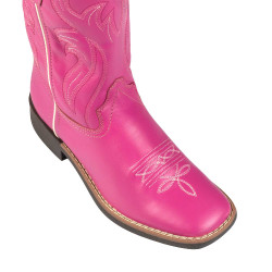Botas western de rancho para menina Rosa