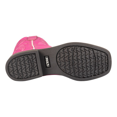 Botas western de rancho para menina Rosa