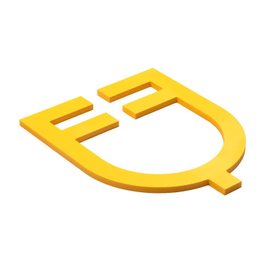 Logótipo Equestro recortado para parede Amarelo
