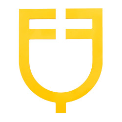 Logótipo Equestro recortado para parede Amarelo