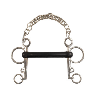 Pelham inox inteiro hastes corte borracha rígida