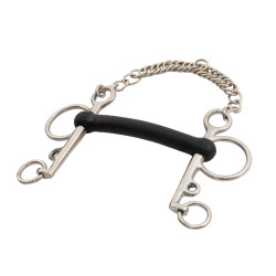 Pelham inox inteiro hastes corte borracha rígida