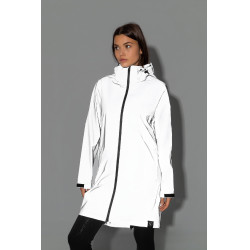 Impermeável refletor Horze feminino Impressão refletiva Cinzento