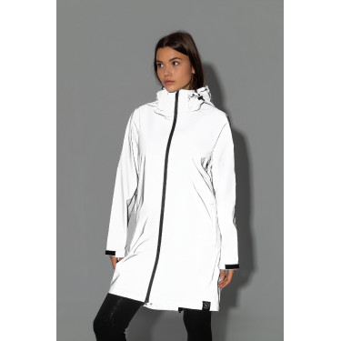 Impermeável refletor Horze feminino Impressão refletiva Cinzento