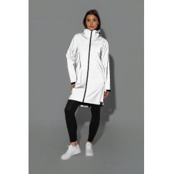 Impermeável refletor Horze feminino Impressão refletiva Cinzento