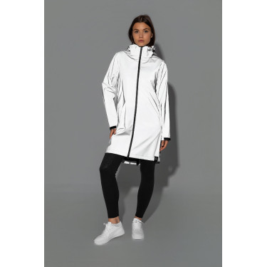 Impermeável refletor Horze feminino Impressão refletiva Cinzento