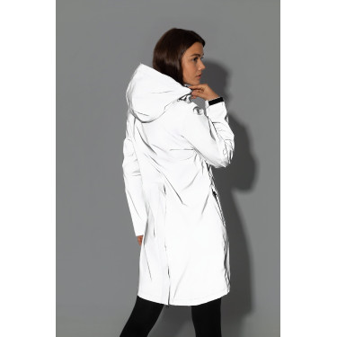 Impermeável refletor Horze feminino Impressão refletiva Cinzento