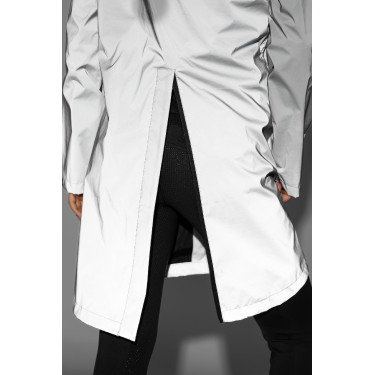 Impermeável refletor Horze feminino Impressão refletiva Cinzento