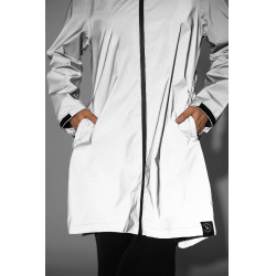 Impermeável refletor Horze feminino Impressão refletiva Cinzento