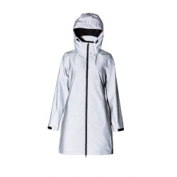 Impermeável refletor Horze feminino Impressão refletiva Cinzento