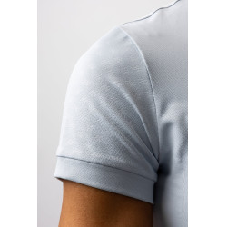 Camiseta de treino infantil Horze Joie de mangas curtas Cinza alvorada azul Cinzento