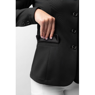 Casaco de competição Horze Ada com lantejoulas feminino Preto